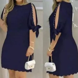 Vestido azul marino corto