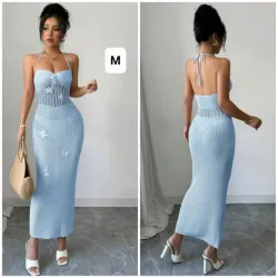 Vestido azul tejido