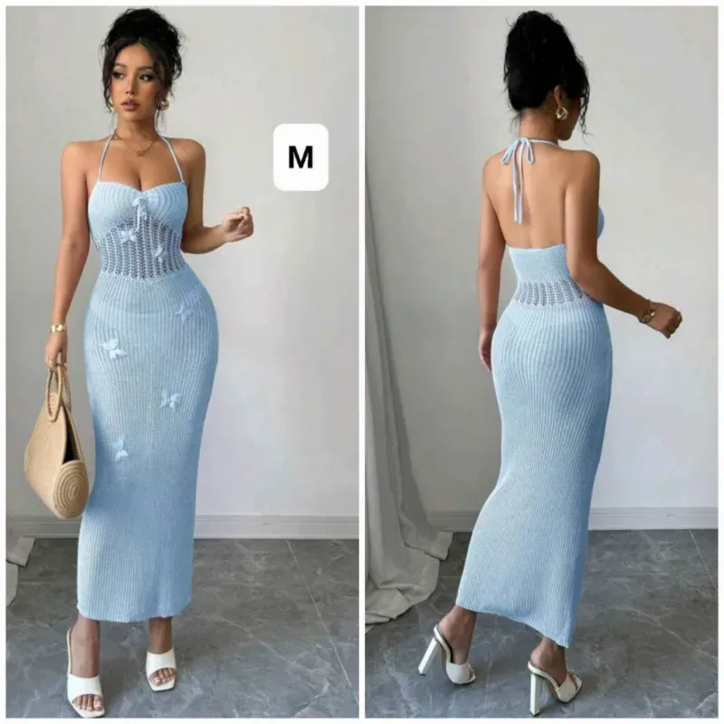 Vestido azul tejido