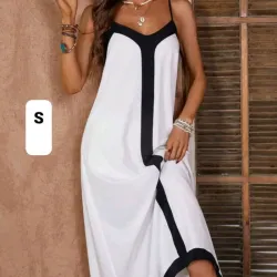Vestido blanco y negro