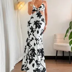 Vestido blanco y negro