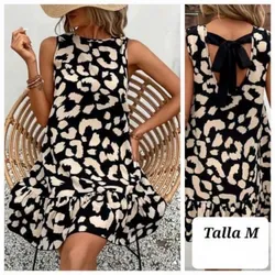 Vestido corto estampado 
