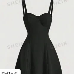 Vestido corto negro