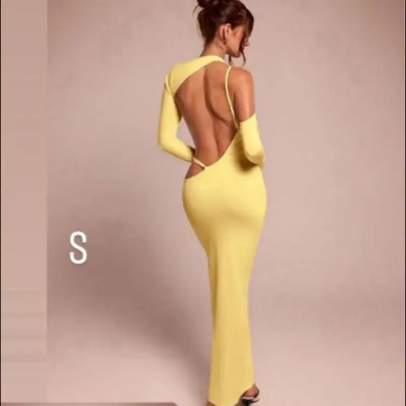 Vestido largo amarillo