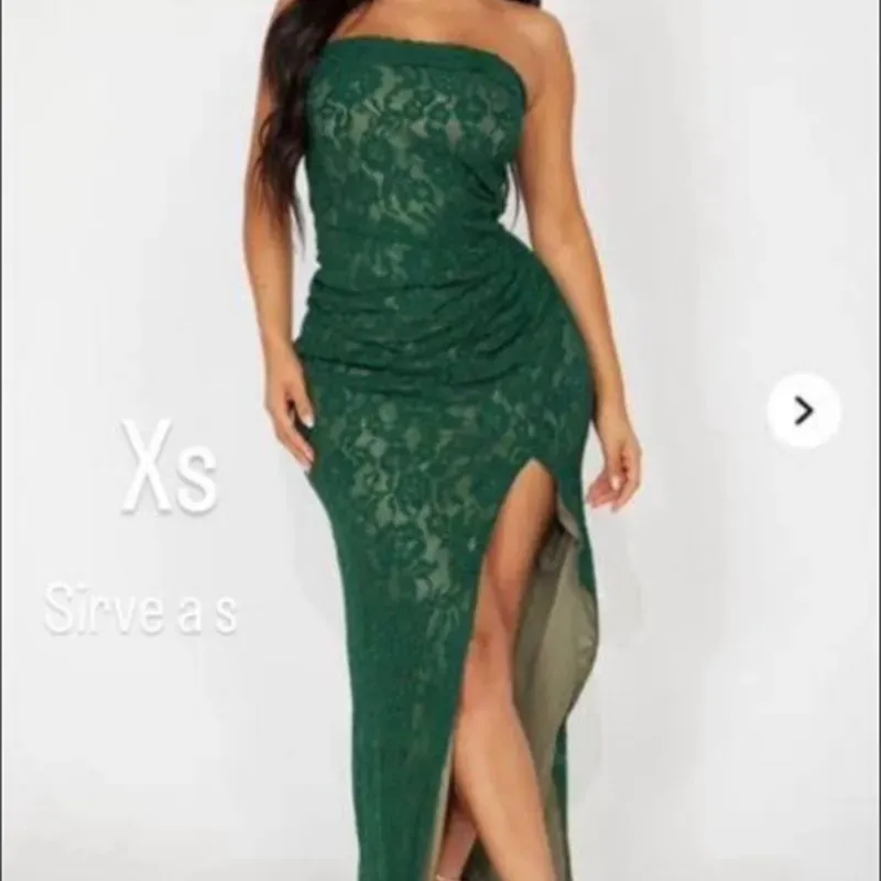 Vestido largo verde