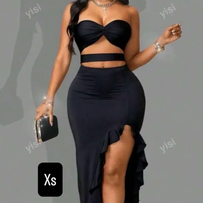 Vestido negro largo