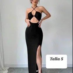 Vestido negro largo