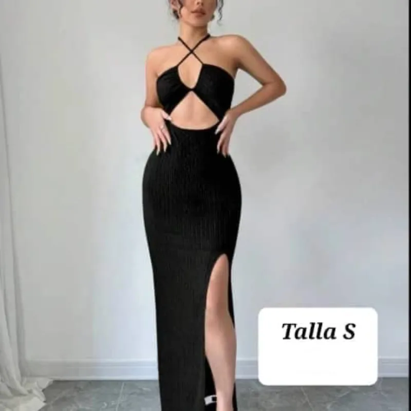 Vestido negro largo
