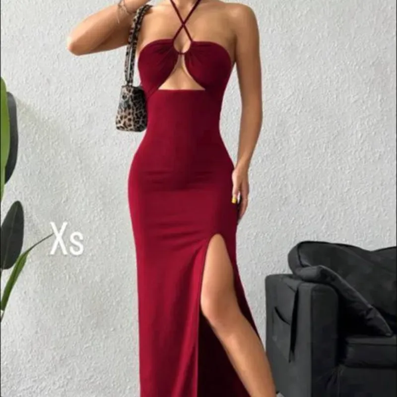 Vestido rojo largo