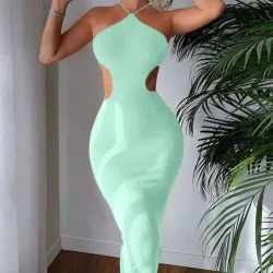 Vestido verde ajustado 