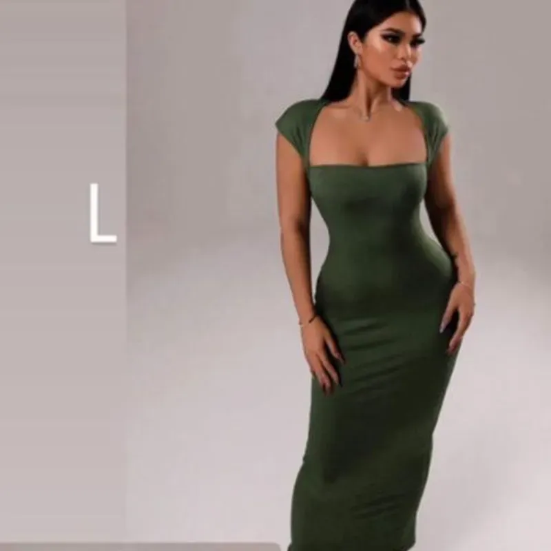 Vestido verde olivo
