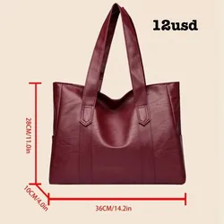 Bolso de mano de mujer de moda minimalista, bolso de hombro de gran capacidad,  multifuncional para oficina/casual,m