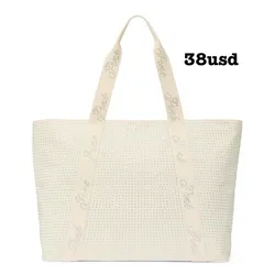 Bolso tote con brillos Pink