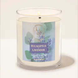 Vela 1 mecha Eucalipto y Lavanda