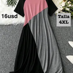 Vestido tricolor tipo pullover