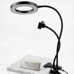 Lampara de mesa led con porta celular