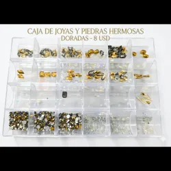 Piedras doradas mas caja de regalo