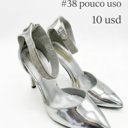 Puntifinos plateados de uso en buen estado #38