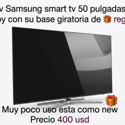 Tv smart tv marca Samsung 50 pulgadas con base giratoria de regalo