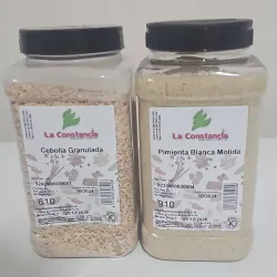 Pomos grandes de cebolla granulada