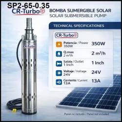 BOMBA / TURBINA SUMERGIBLE SOLAR CR-TURBO ☀️