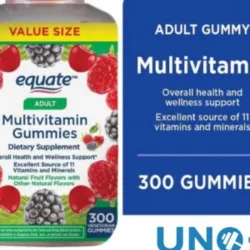 Multivitaminas Equate para adulto, 300 gomitas.