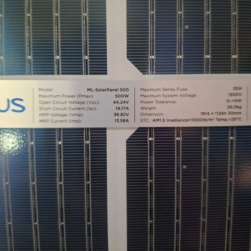 Panel Solar Milexus 500W
