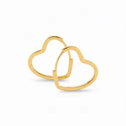 Argollas grandes en forma de corazón