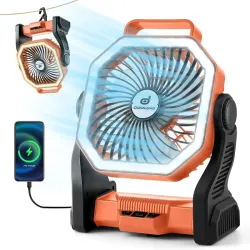 20000mAh Ventilador recargable con linterna LED 