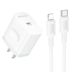 BOROFONE BA99 – Cargador Rápido PD 20W con Cable USB-C a Lightning 