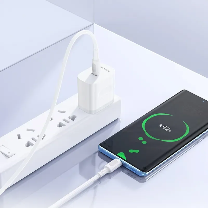 BOROFONE BA99 – Cargador Rápido PD 20W con Cable USB-C a USB-C 