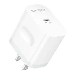 BOROFONE BA99 – Cargador Rápido PD 20W con Puerto USB-C (Solo Adaptador) 