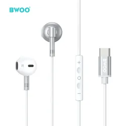 BWOO – Auriculares con Cable Metal HF166, Tipo‑C