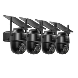 Cámara de Seguridad Galayou 2K WiFi Exterior Solar PTZ 360° con Visión Nocturna Color, PIR Humanoide