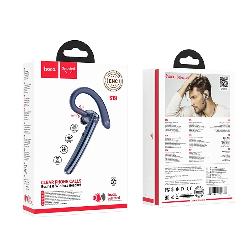 Hoco – Audífonos Bluetooth S19 Heartful con Cancelación de Ruido ENC