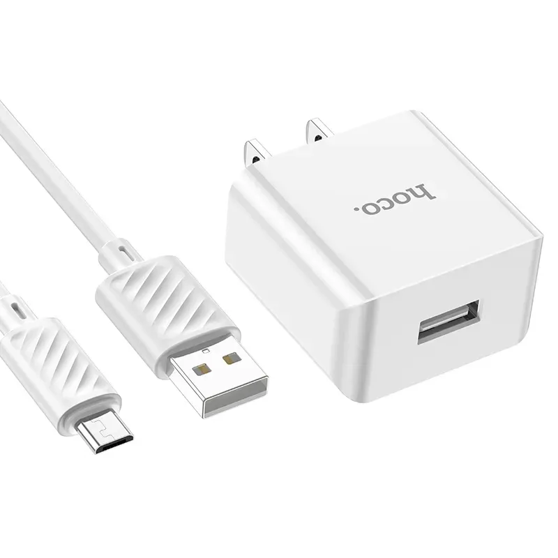 Hoco – Cargador de Pared C106 ⚡ Puerto Único USB 5V/2.1A