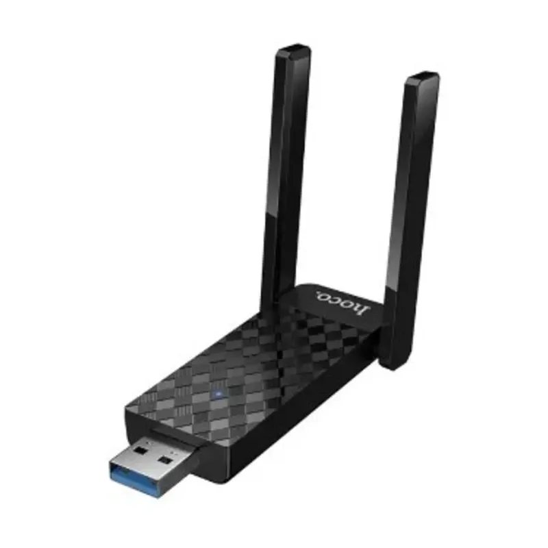Hoco HI34 - Adaptador de red inalámbrico USB con doble antena externa
