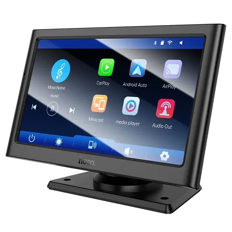 🚘 Hoco HU2 – Pantalla Táctil Portátil de 7” para CarPlay y Android Auto Inalámbrico