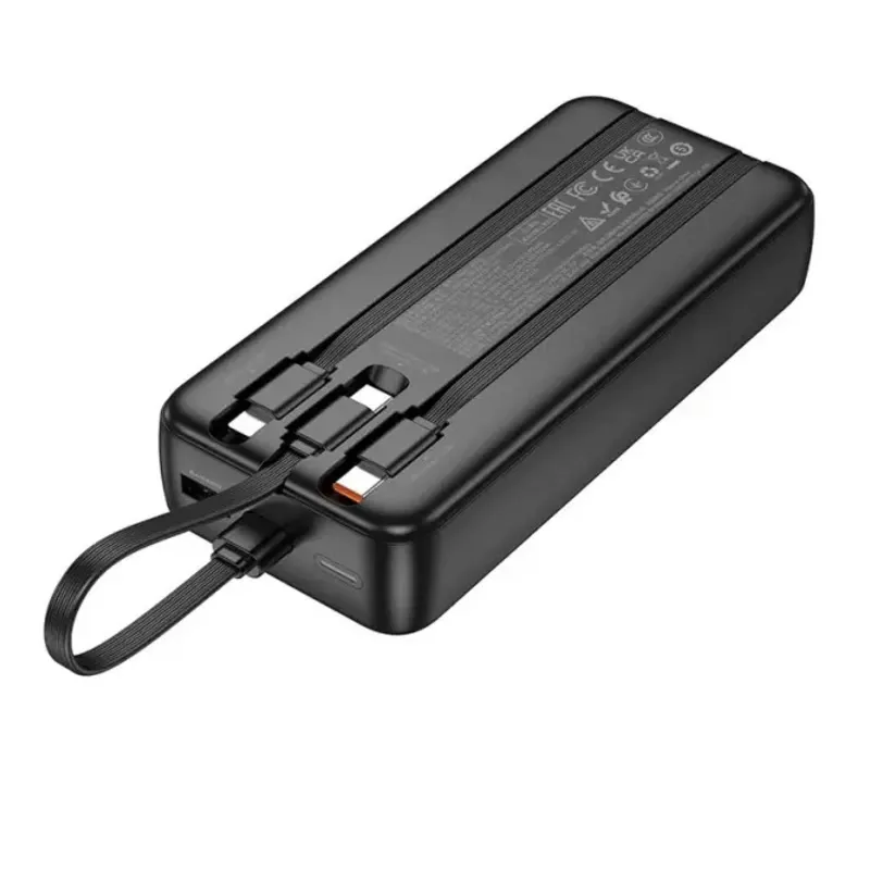 Hoco J132A – Energia bank de 20000 mAh con 3 cables integrados y carga rápida