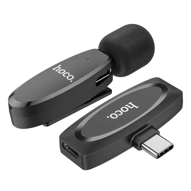 Hoco – L15 Crystal Micrófono de Solapa Inalámbrico Digital para Android (Type-C) 