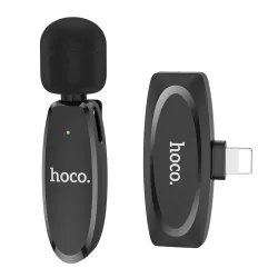 Hoco – L15 iP Crystal Micrófono de Solapa Inalámbrico Digital para iPhone 