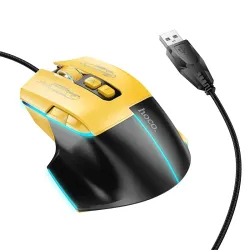 Hoco – Mouse Gamer con Cable GM31 🎮 Iluminado | 7 Botones 