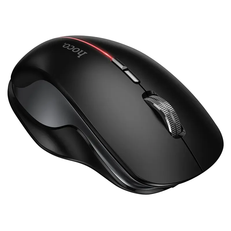 Hoco – Mouse Inalámbrico GM40 ⚡ RGB Recargable | Dual Mode 2.4G + Bluetooth 