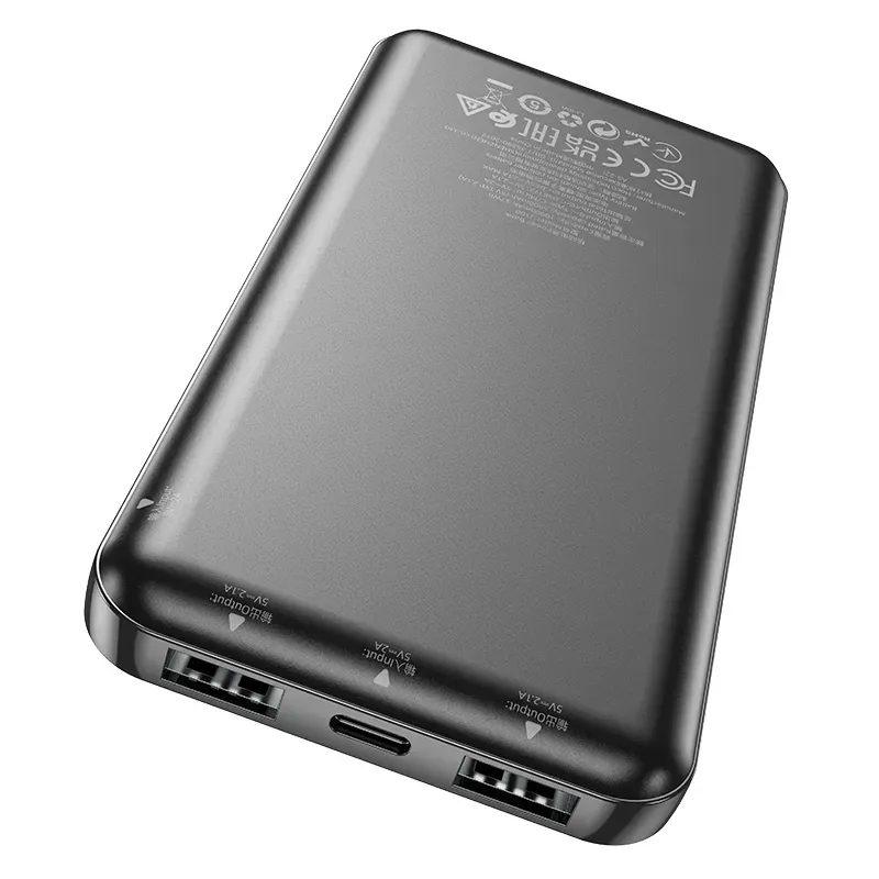 Hoco – Power Bank J100 🔋 10000mAh con Indicador LED | Doble Salida USB-A