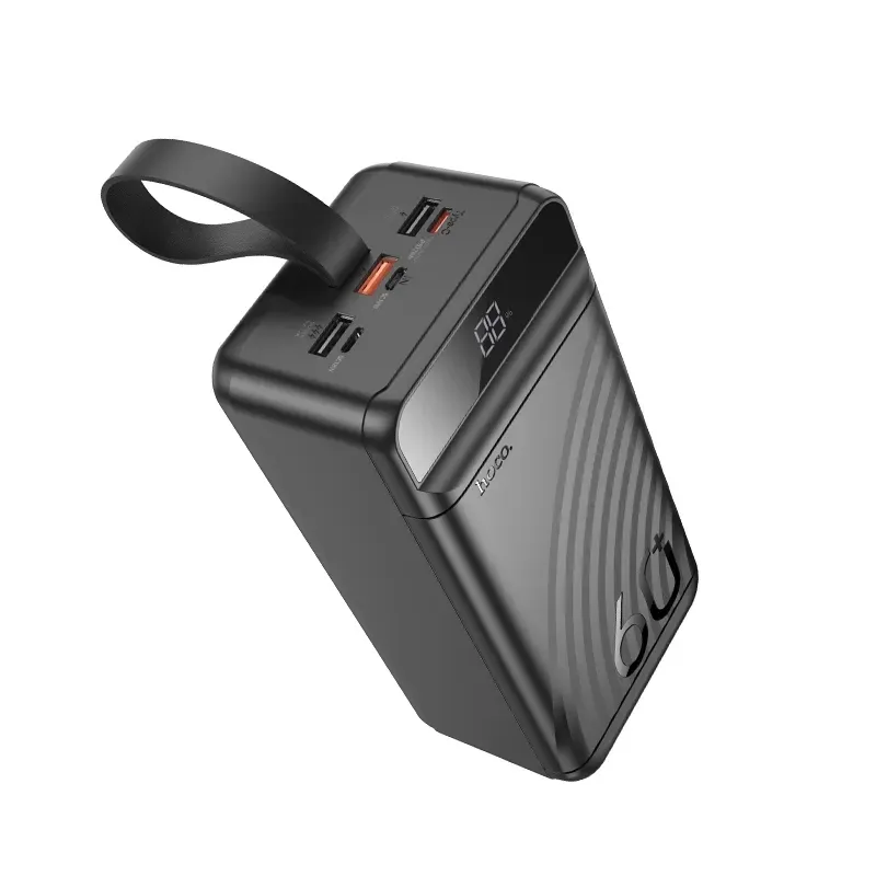 Hoco – Power Bank J123C 60000mAh 🔋 con Pantalla Digital | Carga Rápida 22.5W 