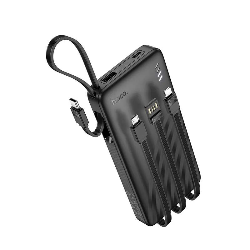 Hoco – Power Bank J146 Night Tide 10000mAh 🔋 con 4 Cables Integrados