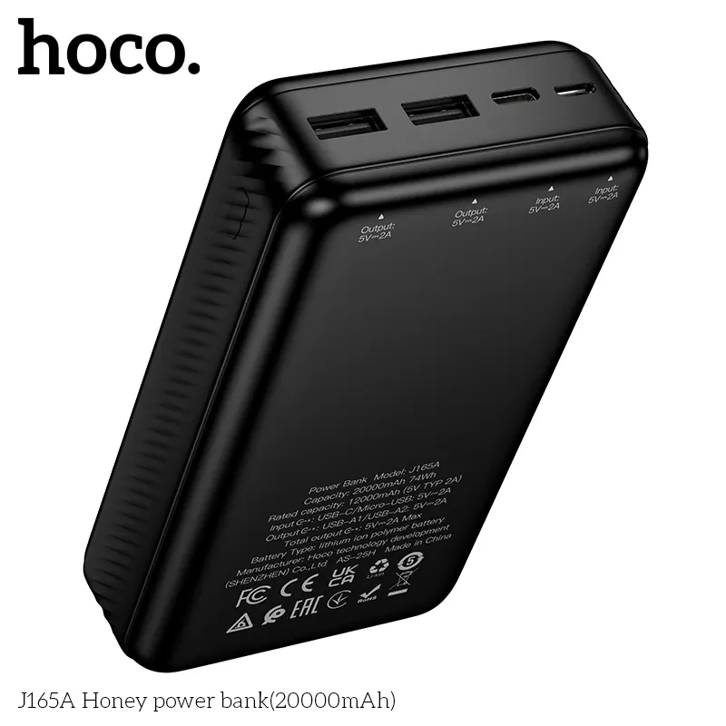 Hoco – Power Bank J165A Honey 20000mAh con Pantalla LED