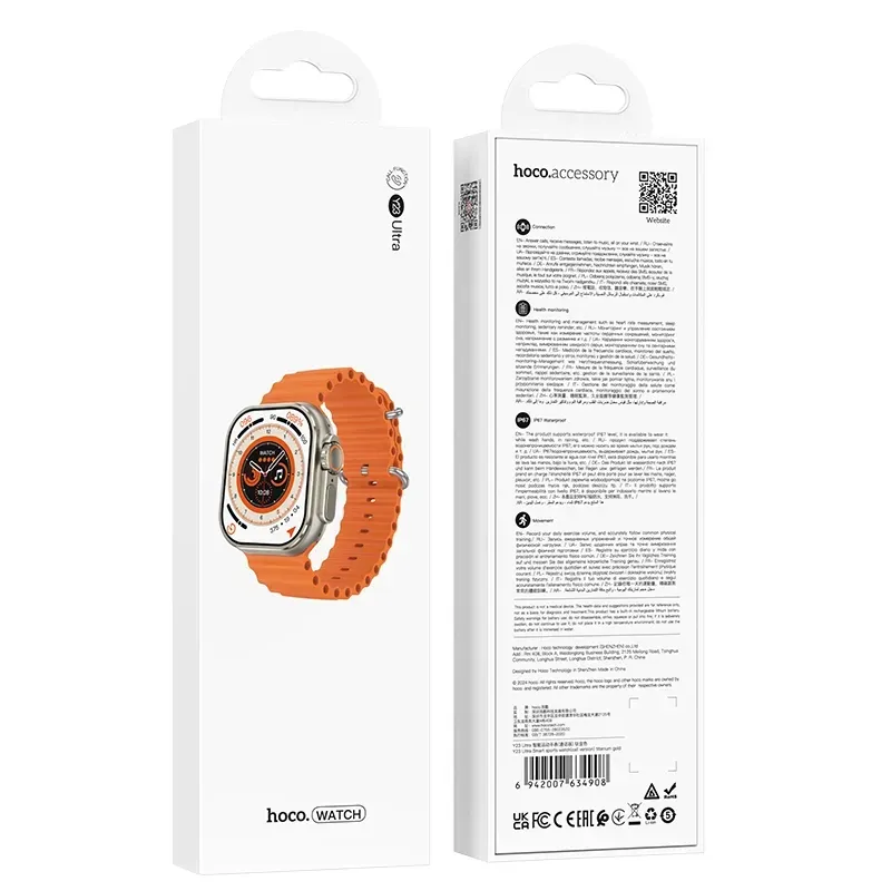 Hoco – Smartwatch Y23 Ultra – Reloj Deportivo con Llamadas, Bluetooth 5.3 