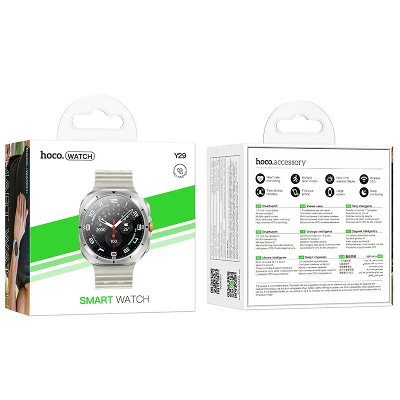 Hoco – Smartwatch Y29 – Reloj Deportivo con Llamadas, GPS, Juegos 