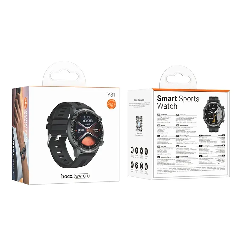 Hoco – Smartwatch Y31 – Reloj Deportivo con Llamadas, IP67, Monitoreo de Sueño